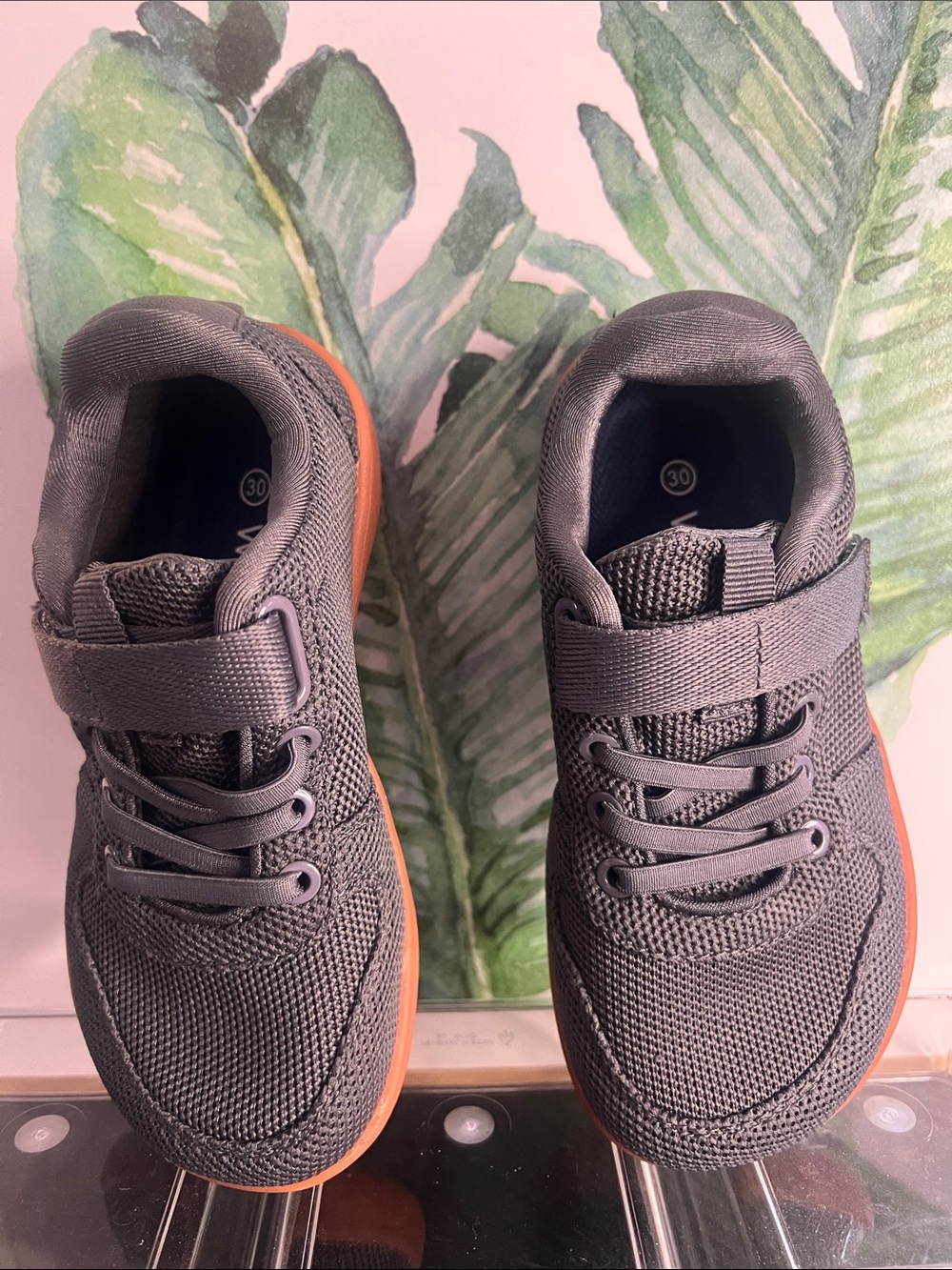 WHITIN Kids Gray Mesh Sneakers with Tan Outsole